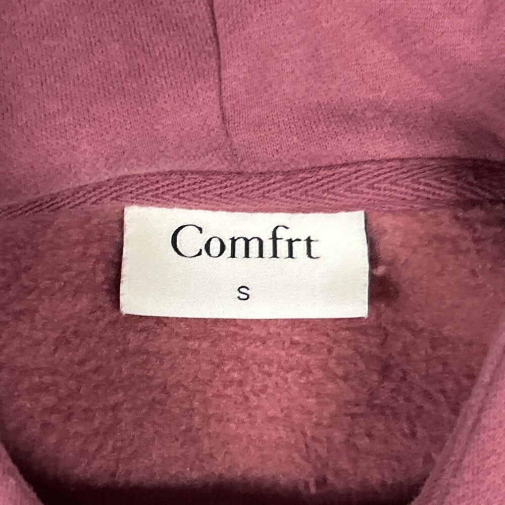 Comfrt Travel Airplane Hoodie Small Mode DND Mauve Pockets Built in Eye Mask - Picture 4 of 9